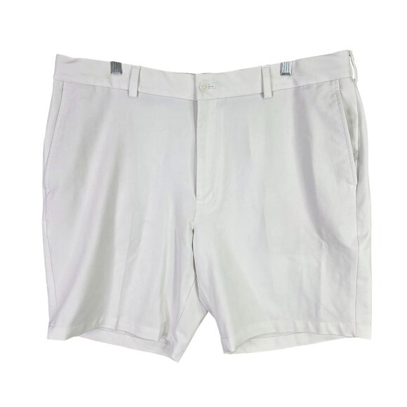Mens Walter Hagan White Golf Chino Shorts Polyester Stretch 9" Inseam Size 40 - Picture 1 of 10